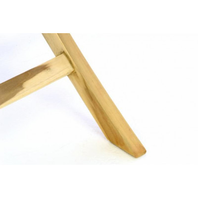 Skladací záhradný stolík DIVERO - teakové drevo neošetrené - 80 cm