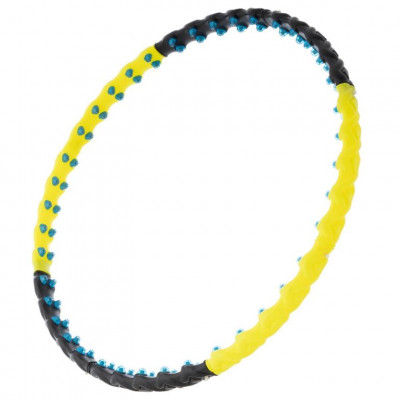 MAXXIVA hula- hoop masážna obruč, 108 cm, čierno-žltá