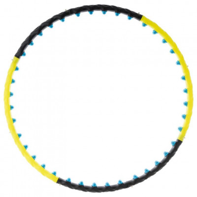 MAXXIVA hula- hoop masážna obruč, 108 cm, čierno-žltá