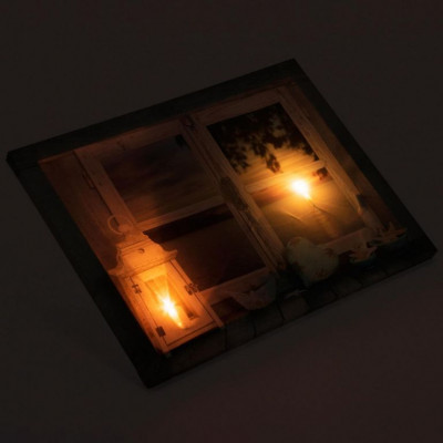 Nástenná maľba výhľad na more, 2 LED, 30 x 40 cm Nástenná maľba výhľad na more, 2 LED, 30 x 40 cm