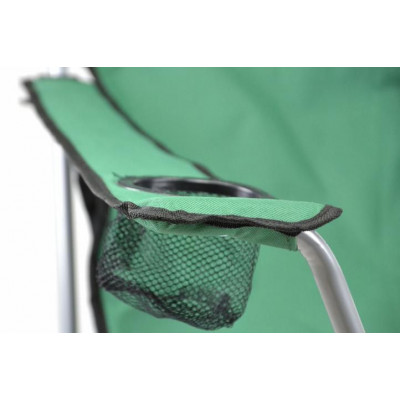 Sada 2 ks skladacia kempingová stolička DIVERO s vankúšom - zelená