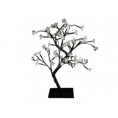 NEXOS Dekoratívny LED strom s kvetmi 45 cm, studená biela