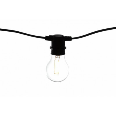 Záhradné párty osvetlenie LED - sklenené žiarovky - 5 m teplá biela