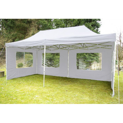 Záhradný párty stan 3 x 6 PROFI - nožnicový - biely