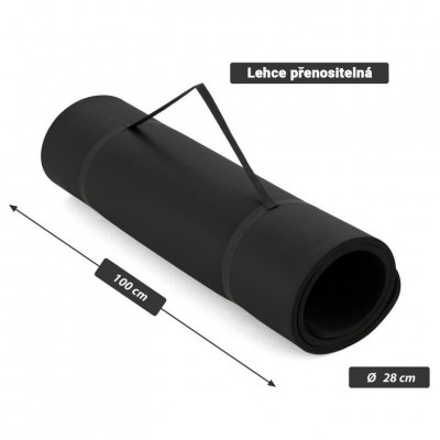 MAXXIVA Gymnastická podložka, 190 x 100 x 1,5 cm, čierna