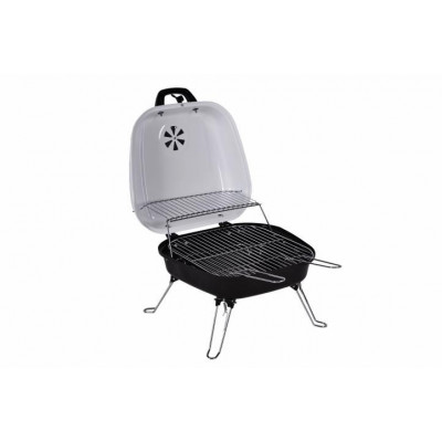 Kufríkový gril na drevené uhlie Gart, biely