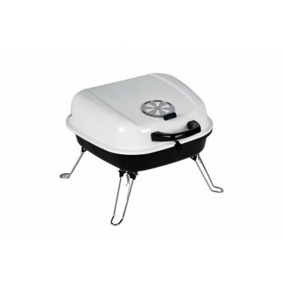 Kufríkový gril na drevené uhlie Gart, biely