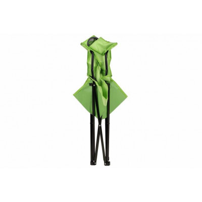 Kempingová sada - 2 x skladacia stolička s držiakom - sv.zelená