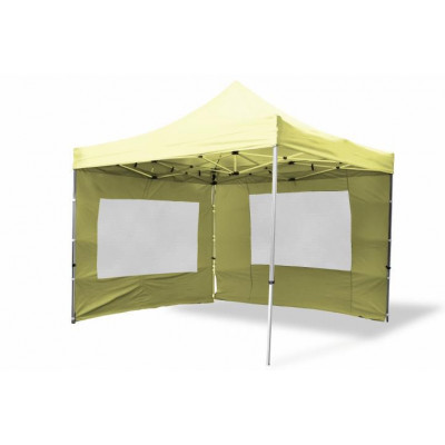 Záhradný párty stan nožnicový PROFI 3x3 m béžová + 2 bočné steny