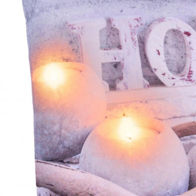 Dekoračný vankúš s LED osvetlením Domov - 38 x 38 cm