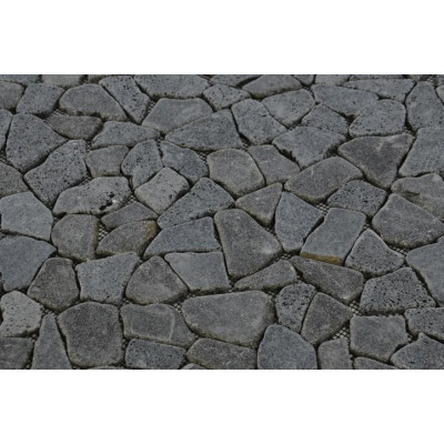 Mozaika Garth z andezitu - čierna / tmavo sivá - obklady 1 m2