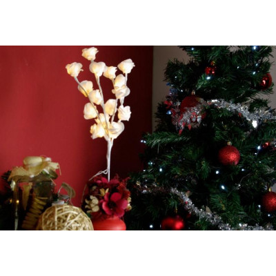 Svetelná dekorácia - Dekoratívne ruže - 16 LED, 45 cm
