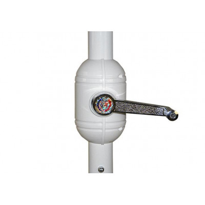 Polkruhový záhradný slnečník terakota vrátane príslušenstva