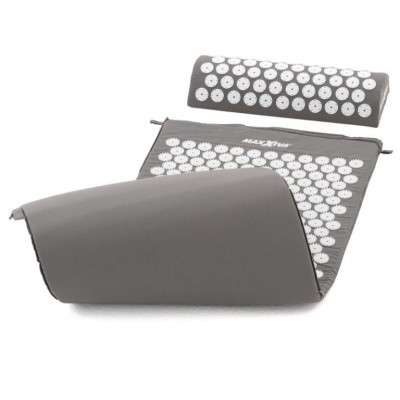MAXXIVA Akupresúrna podložka s vankúšom, 130 x 50 cm, sivá