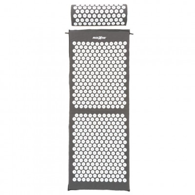 MAXXIVA Akupresúrna podložka s vankúšom, 130 x 50 cm, sivá