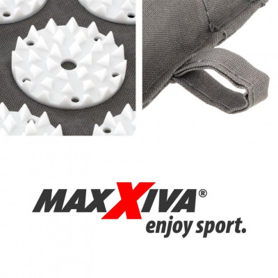 MAXXIVA Akupresúrna podložka s vankúšom, 130 x 50 cm, sivá