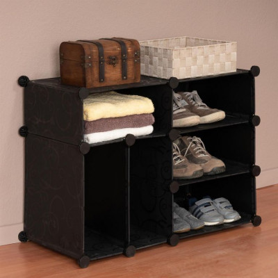 Regál čierny - zásuvný systém