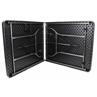 Záhradný set lavica a stôl v ratanovej optike - čierna