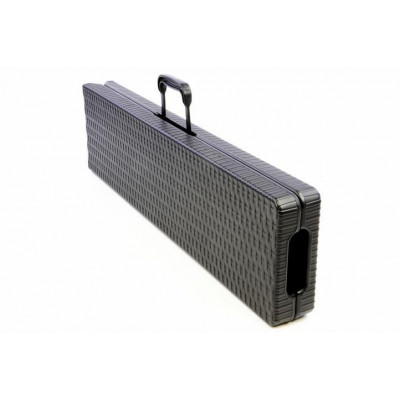 Záhradný set lavica a stôl v ratanovej optike - čierna