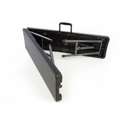 Záhradný set lavica a stôl v ratanovej optike - čierna