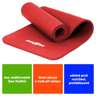 MAXXIVA gymnastická podložka, červená, 190 x 60 x 1,5 cm