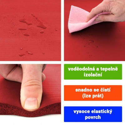 MAXXIVA gymnastická podložka, červená, 190 x 60 x 1,5 cm