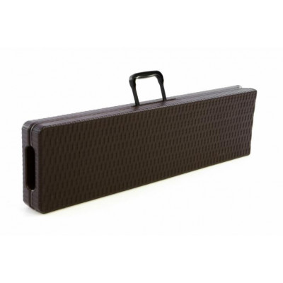 Záhradná sada 2 ks lavíc v ratanovom vzhľade - hnedá