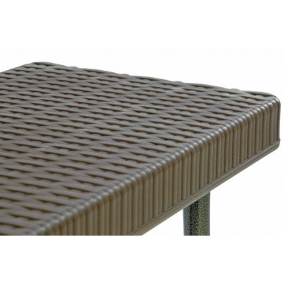 Záhradná sada 2 ks lavíc v ratanovom vzhľade - hnedá