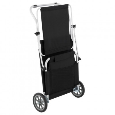 Plážové lehátko so strieškou a funkciou vozíka, 150x60x90 cm