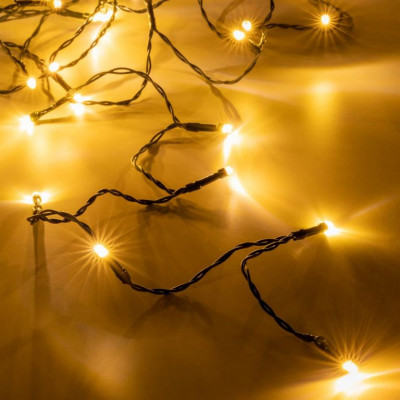 NEXOS Vianočná reťaz, 200 LED, teple biela, zelený kábel NEXOS Vianočná reťaz, 200 LED, teple biela, zelený kábel
