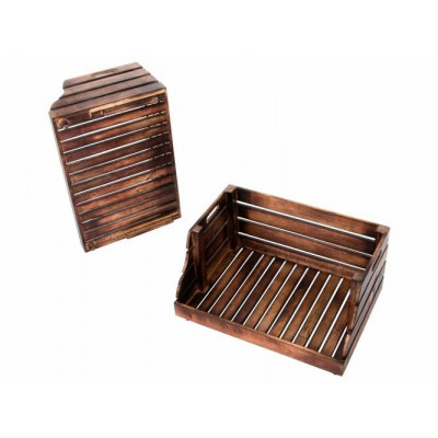 Sada stohovateľných debničiek DIVERO vintage - 2 kusy