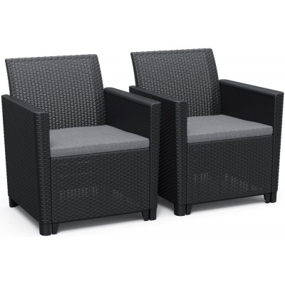 Allibert Kreslo Claire, 2 ks grafit