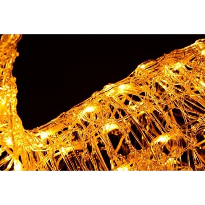 NEXOS Dekorácia vianočný sob 100 cm, teplá biela