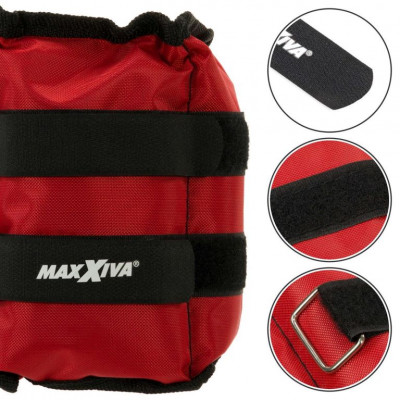 MAXXIVA záťažové manžety, 2 x 2 kg, červená