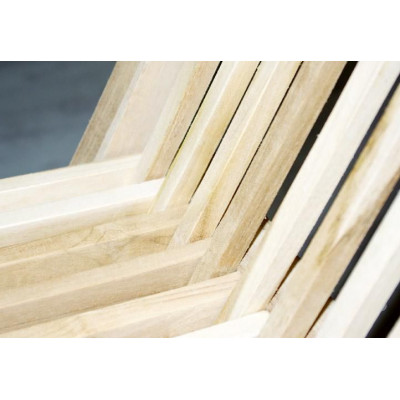 DIVERO skladacia stolička z teakového dreva, 2 kusy