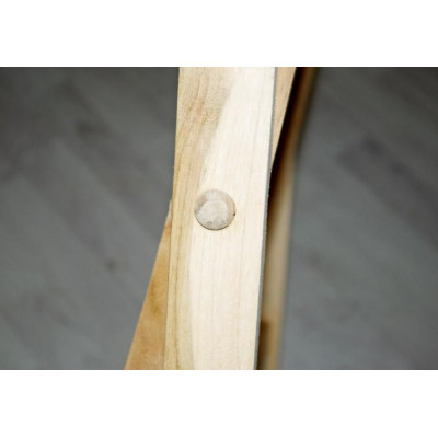 DIVERO skladacia stolička z teakového dreva, 2 kusy