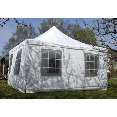 Záhradný stan - biely, 4 x 4 m