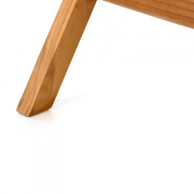 DIVERO guľatý záhradný stolík z teakového dreva, Ø 80 cm