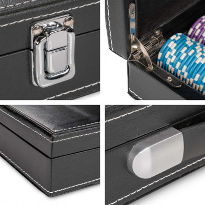 Pokrový kufor Texas Holdem Black Jack s laserovými žetónmi Pokrový kufor Texas Holdem Black Jack s laserovými žetónmi