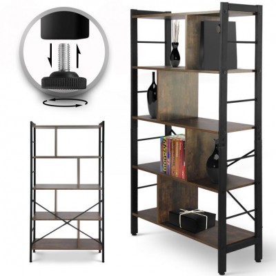 Miadomodo Knižnica v retro štýle, 79 x 30 x 155 cm