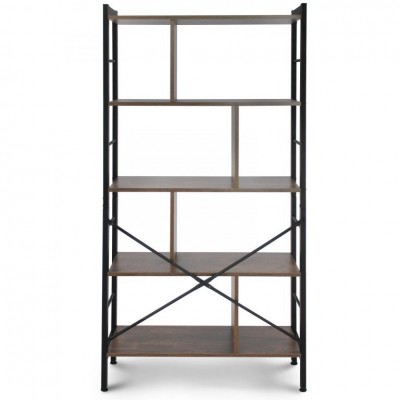 Miadomodo Knižnica v retro štýle, 79 x 30 x 155 cm