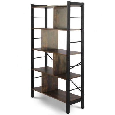 Miadomodo Knižnica v retro štýle, 79 x 30 x 155 cm