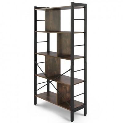 Miadomodo Knižnica v retro štýle, 79 x 30 x 155 cm