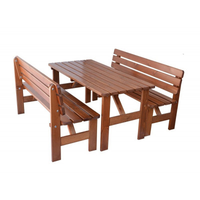 Záhradná drevená lavica Viking - 150 cm, lakovaná Záhradná drevená lavica Viking - 150 cm, lakovaná