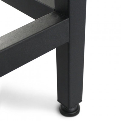 MIADOMODO Písací stôl 138 x 138 x 76 cm, hnedá/čierna