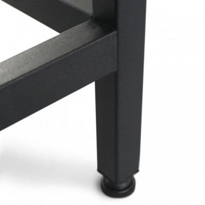 MIADOMODO Písací stôl 138 x 138 x 76 cm, hnedá/čierna