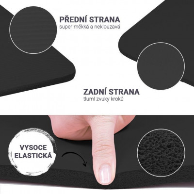 Gorilla Sports Podložka na jogu, 190 x 100 cm, čierna