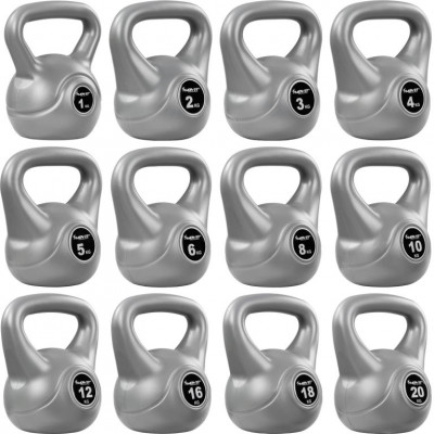 Kettlebell činka sivá - 2 kg Kettlebell činka sivá - 2 kg