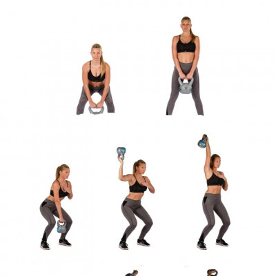 Kettlebell činka sivá - 2 kg Kettlebell činka sivá - 2 kg