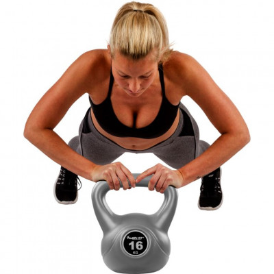 Kettlebell činka sivá - 2 kg Kettlebell činka sivá - 2 kg